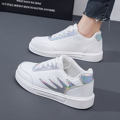 Women's Low Breathable Skate Shoes Lace-up Sneakers