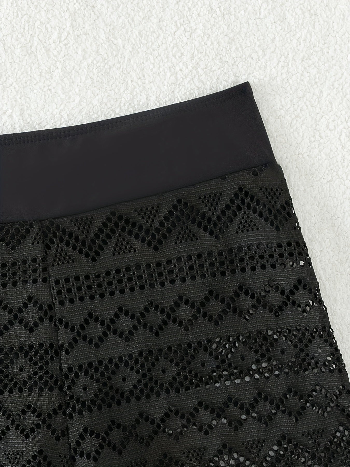 Sheer High Waist Cover Up Shorts Swim Bottoms