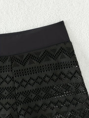 Sheer High Waist Cover Up Shorts Swim Bottoms