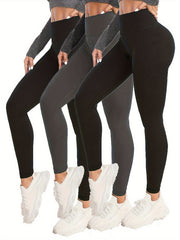 3pcs High Waist Yoga Pants - Running Fitness Leggings