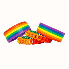 Multicolor Silicone Bracelet Six Layer Webbing Wristband