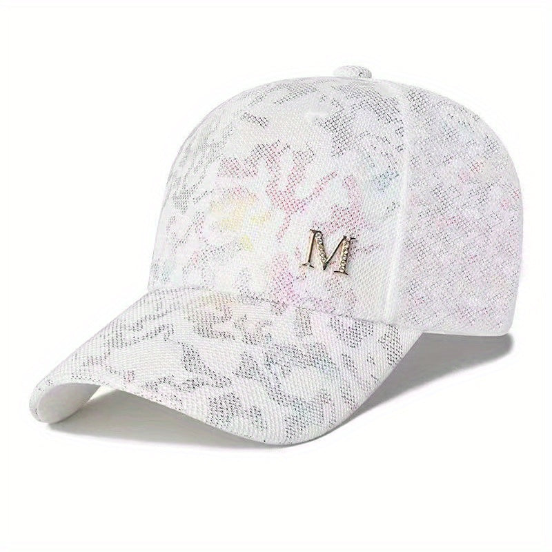 M Decor Lace Baseball Cap Mesh Embroidery Dad Hats Sun Hat