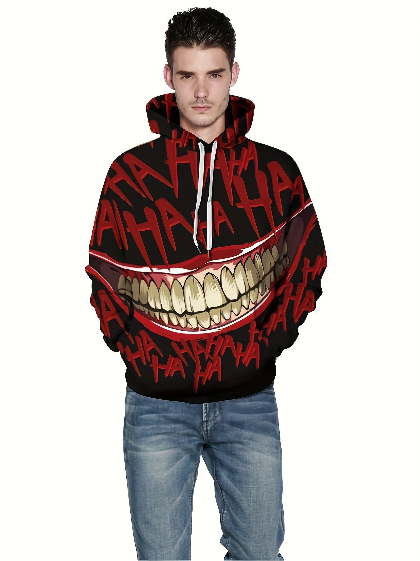 Men's 3D Printed Sports Casual Hoodie Long Sleeve Top