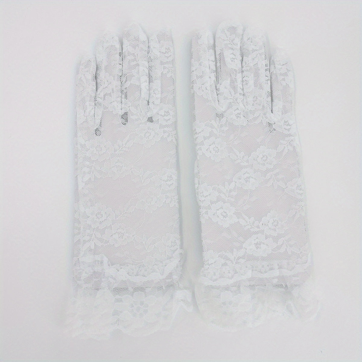 Lace Gloves Short Full Finger Gloves Wedding Evening