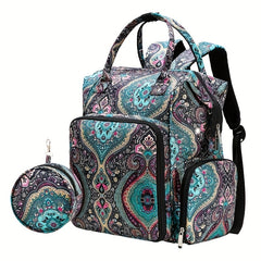 Boho Style Yarn Bag Portable Mommy Bag USB Charging Port