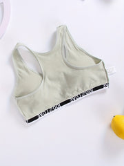 Letter Print Bra & Panties Set Women's Lingerie