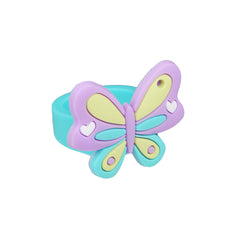 12 Colorful Butterfly Rings Pack For Girls