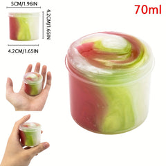 70ml Colorful Crystal Slime Putty Toy Set Non Toxic Pearlized Bouncy Mud