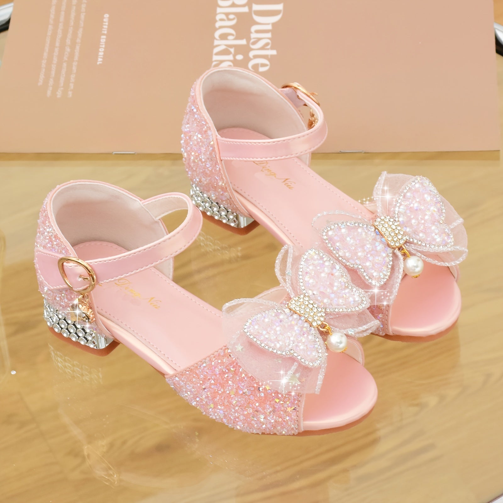 Bow Rhinestone High Heel Sandals, Light Dress Shoes for Summer