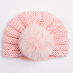 Baby Winter Hairball Knitted Woolen Hat