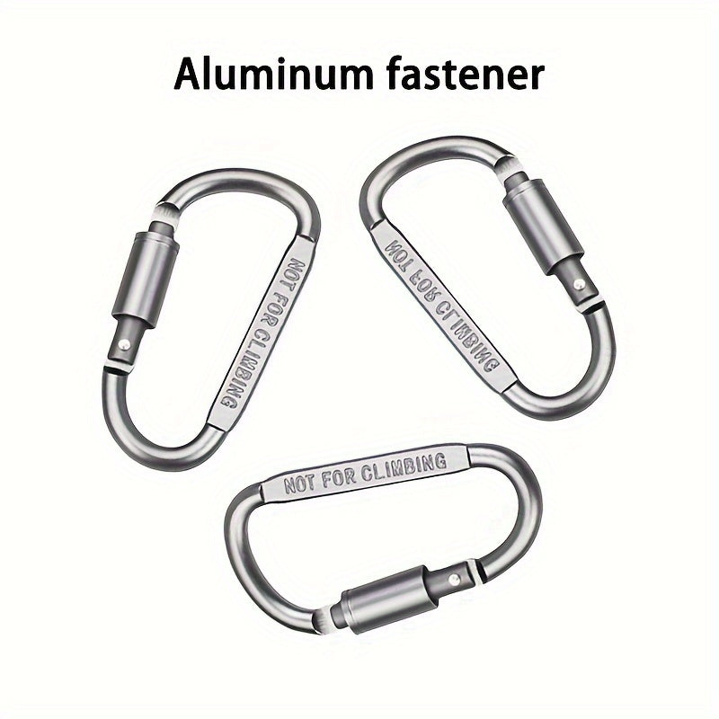 Thick Bottle Hanging Buckle Aluminum Alloy D ring For Camping