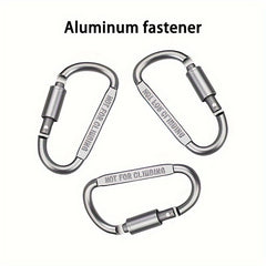 Thick Bottle Hanging Buckle Aluminum Alloy D ring For Camping