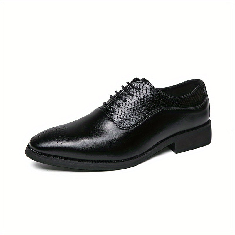 Men's Brogue Carved Oxford Shoes for Wedding Business