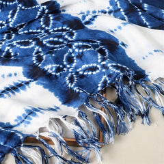 Men's Dark Printed Casual Scarf With Beard
