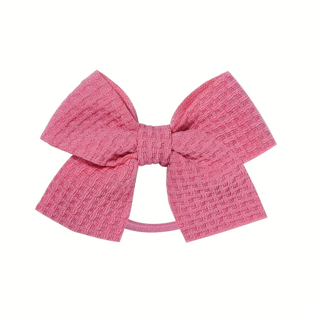 15pcs Plain Bow Hair Ties For Girls Hair Bands Kids Accessories