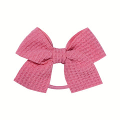 15pcs Plain Bow Hair Ties For Girls Hair Bands Kids Accessories