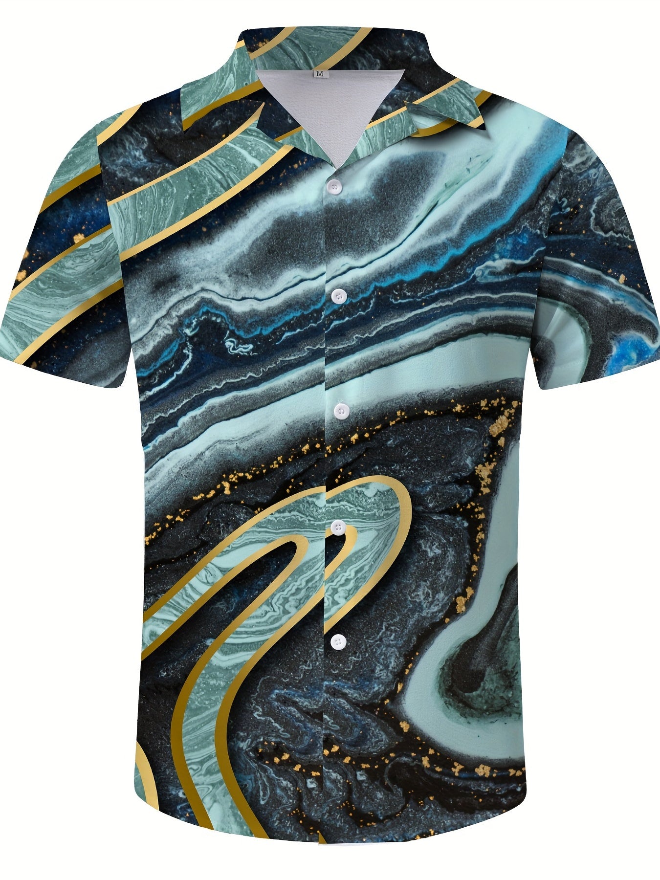Abstract Print Men's Casual Short Sleeve Shirt