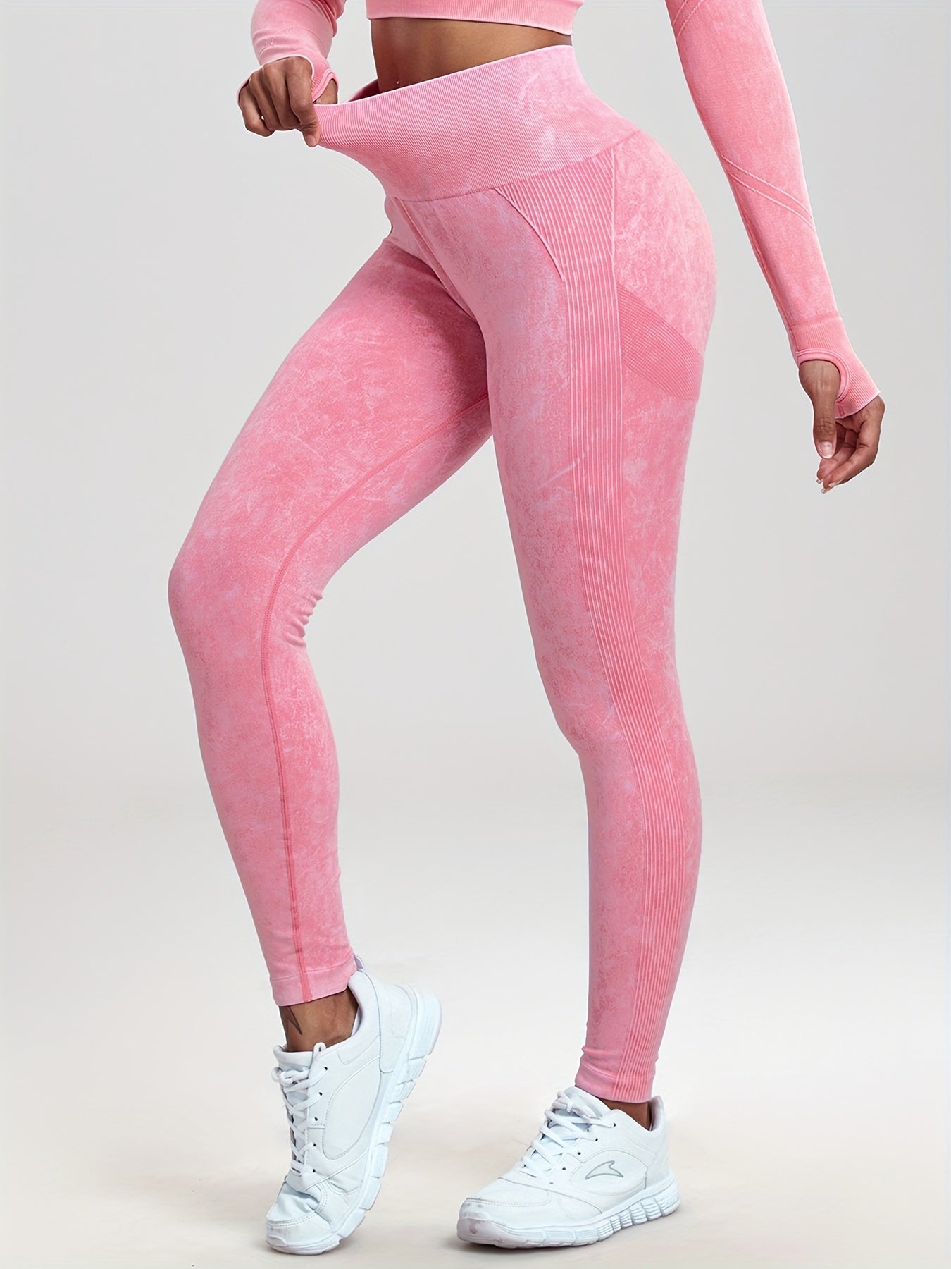 High Waist Skinny Leggings Stretchy Casual Every Solid