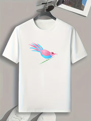 Bird Print Men's Graphic T shirt Casual Comfy Tees For Summer Mens Clothing