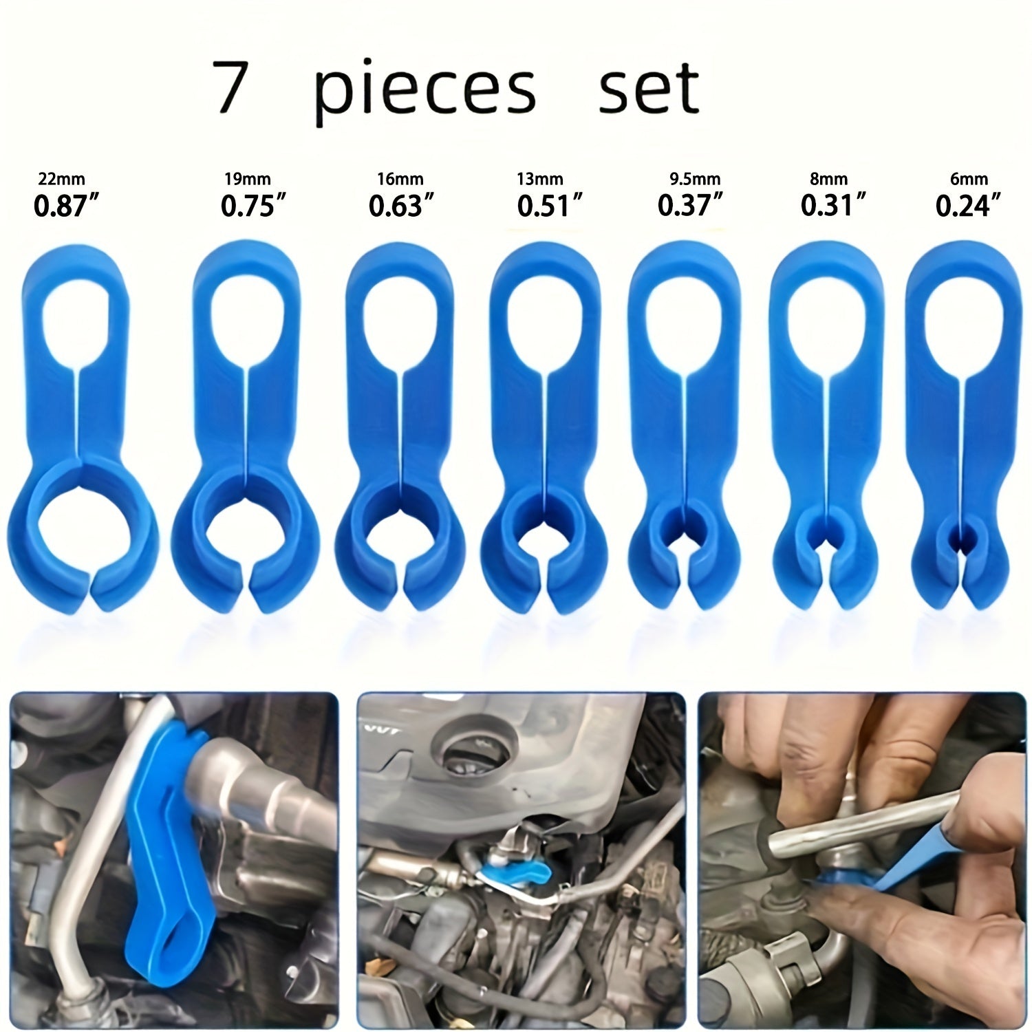 11pcs Fuel Line Disconnect Tool Set for AC Refrigerant Pipe Removal