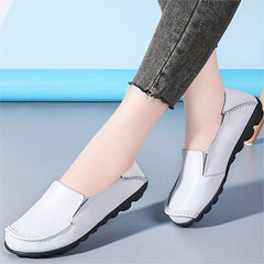 Women's Solid Flat Loafers Casual Slip On Anti skid Shoes Lightweight