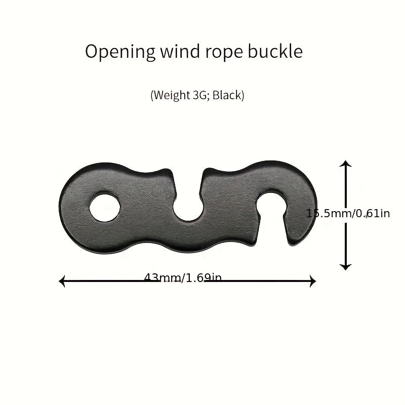 4pcs Tent Canopy Pull Rope Buckle Aluminum Alloy Three-eye Open Rope Buckle