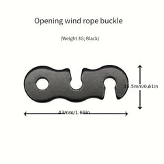 4pcs Tent Canopy Pull Rope Buckle Aluminum Alloy Three-eye Open Rope Buckle