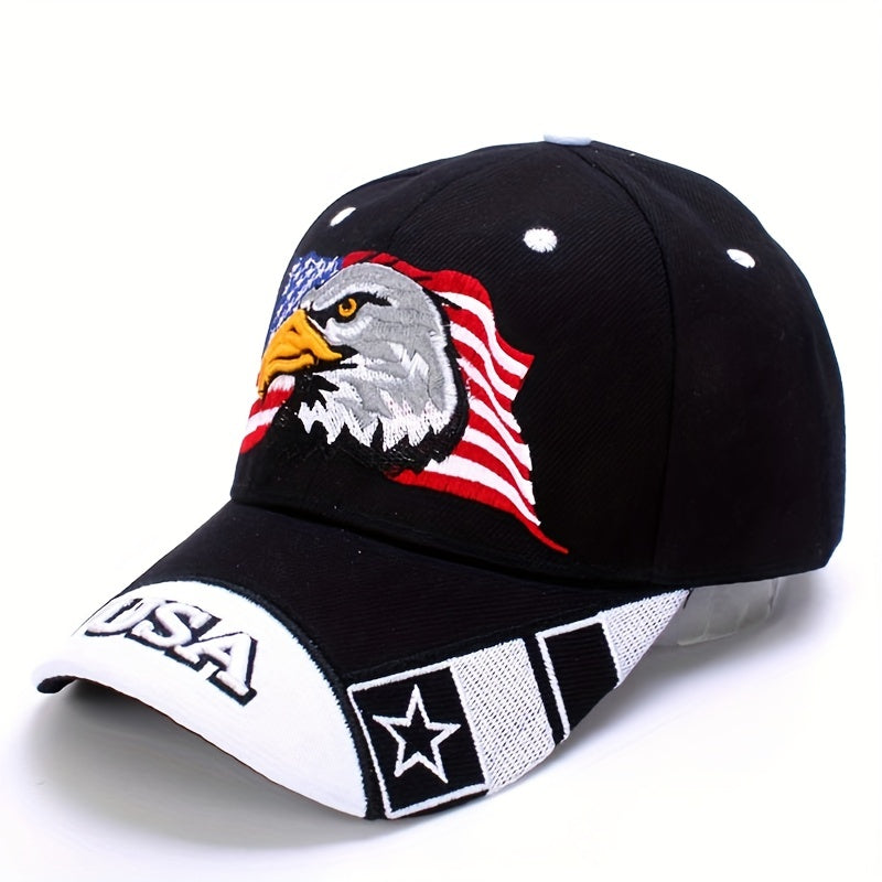 Flag Eagle Baseball Cap Embroidery Casual Sports Hat for Women Men