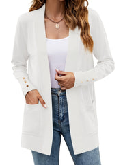 Women's Knit Cardigan Open Front Long Sleeve Sweater