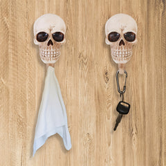 Skull Wall Hooks Decorative Key Holder Hat Rack Organizer Bathroom Hanger