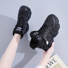 Plush Lined Thermal High Top Running Shoes