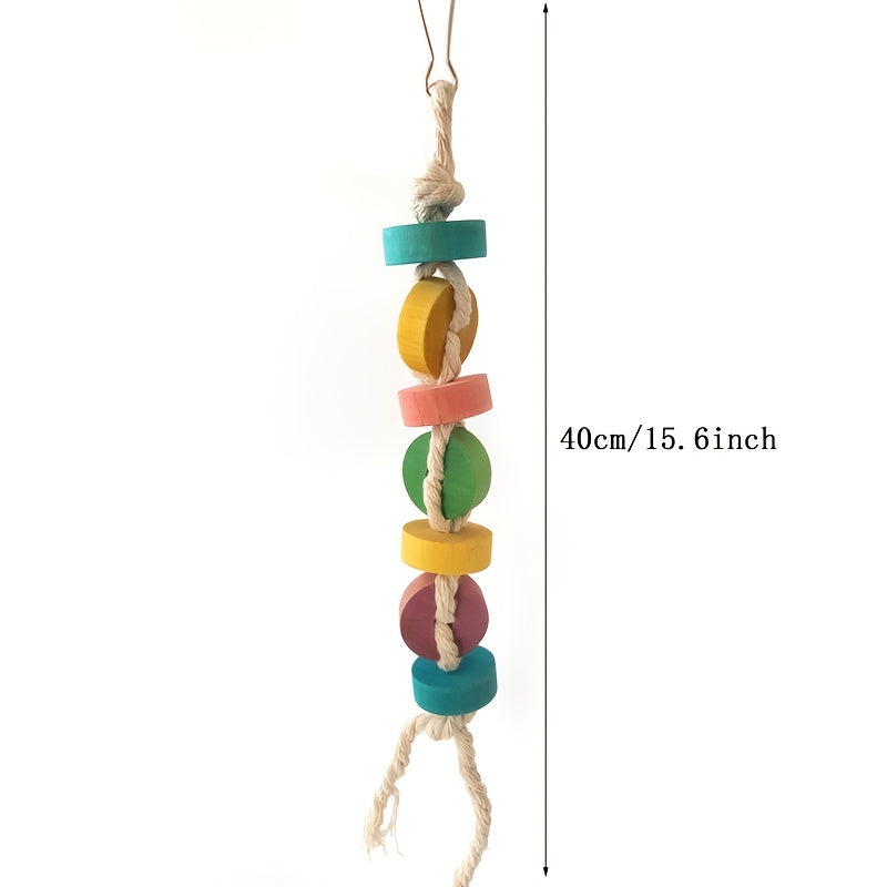 Parrot Gnawing Toy Hanging Parrot Chew Toy With Hook Bird Cage Accessories