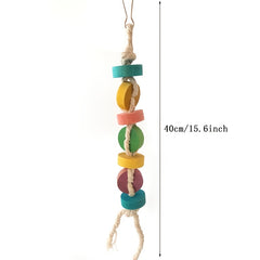 Parrot Gnawing Toy Hanging Parrot Chew Toy With Hook Bird Cage Accessories
