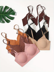 7pcs Seamless Wireless Bras Comfy Intimates Bra