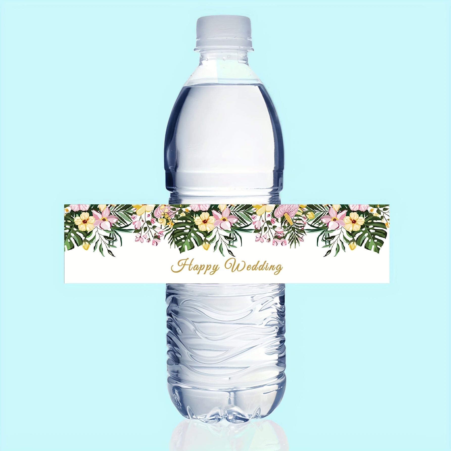 Elegant Wedding Water Bottle Sticker Set