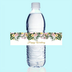 Elegant Wedding Water Bottle Sticker Set