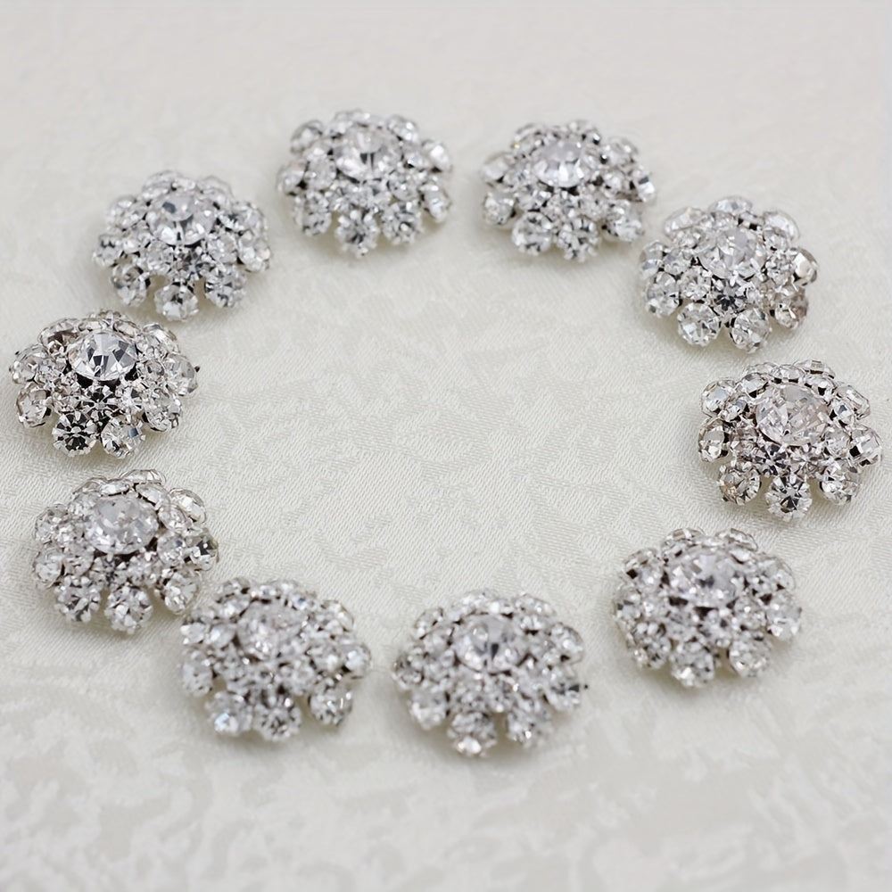 5pcs Rhinestone Shank Buttons for Women's Clothing DIY