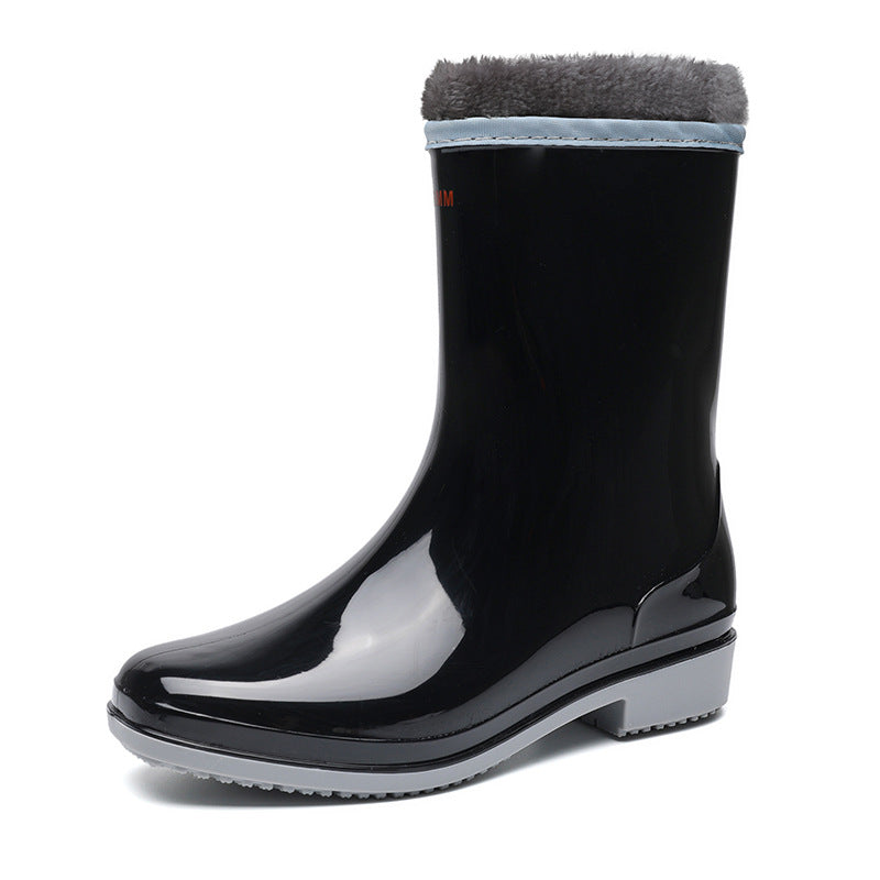 Women's Thermal Rain Boots Fleece Waterproof Booties