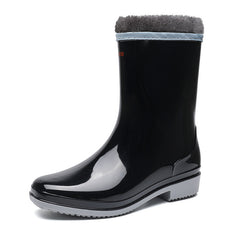 Women's Thermal Rain Boots Fleece Waterproof Booties