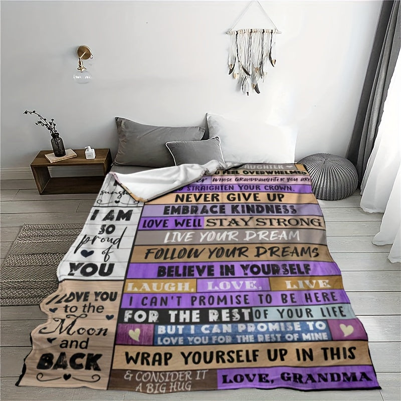 Soft Warm Blanket for Granddaughter - Ideal Gift for Birthday, Christmas