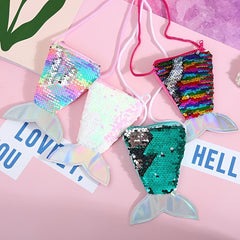Sequin Mermaid Tail Shoulder Bag Zipper Messenger Coin Purse