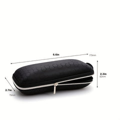 Honeycomb Pattern Glasses Case Hard Eyewear Protector Zipper Storage Box