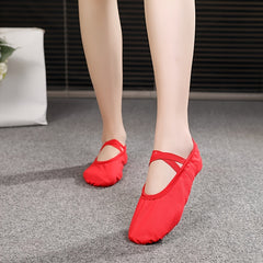 Women's Cross Strap Ballet Dance Shoes Slip on Soft Bottom