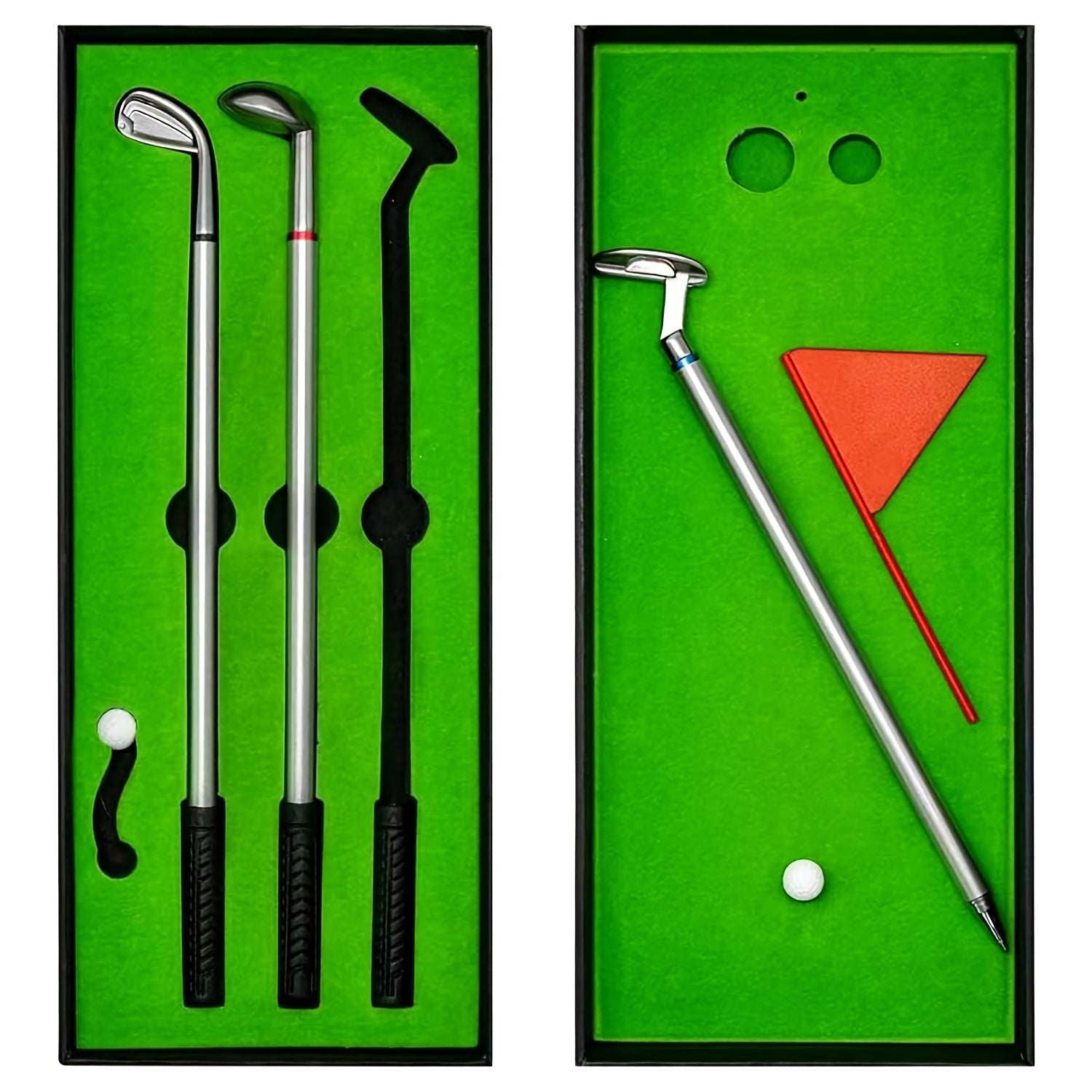 Mini Golf Pen Set with Putting Green & Clubs - Desk Games