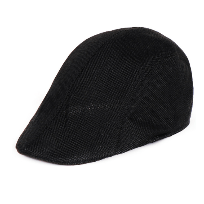 Unisex Linen Beret Hat Comfortable Breathable Peaked Cap