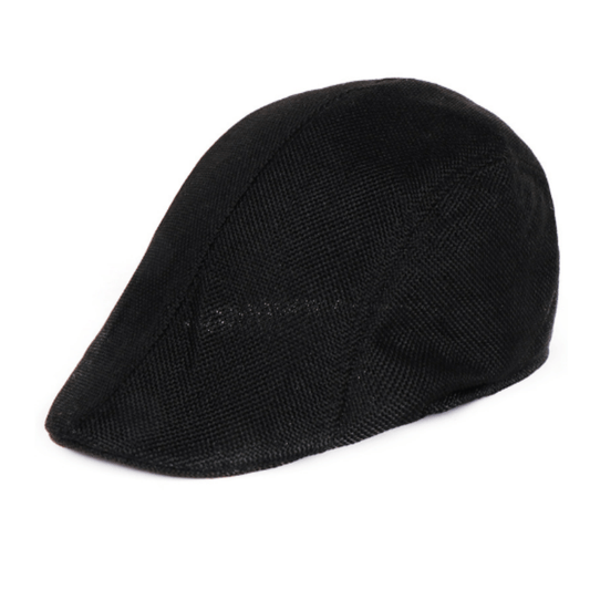 Unisex Linen Beret Hat Comfortable Breathable Peaked Cap
