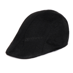 Unisex Linen Beret Hat Comfortable Breathable Peaked Cap
