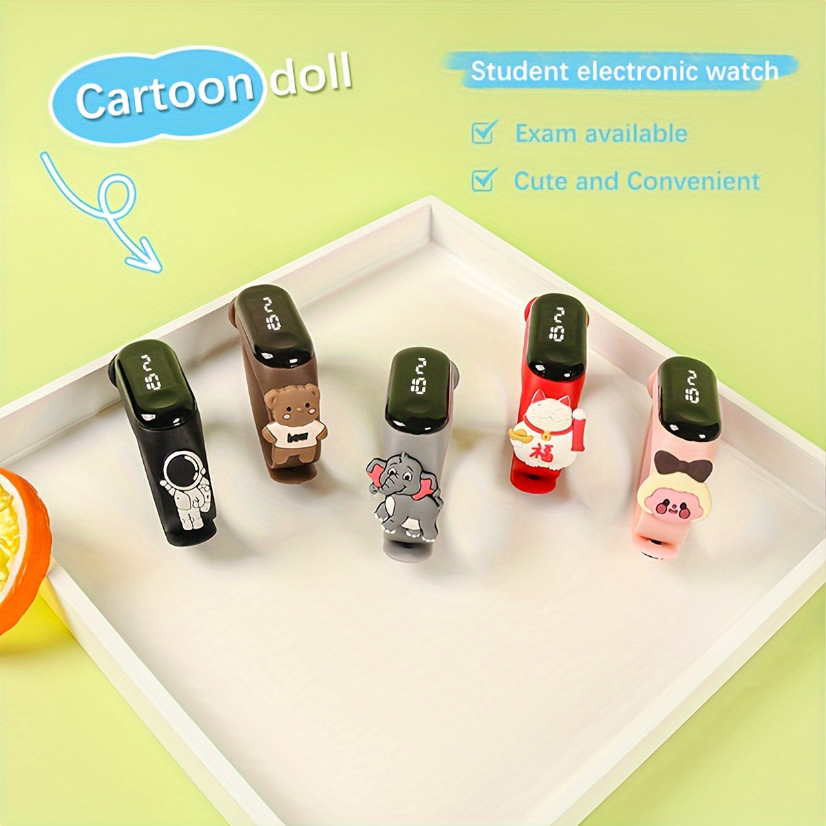 Girls' Digital Watches Cartoon Animal TPU Band Back to School