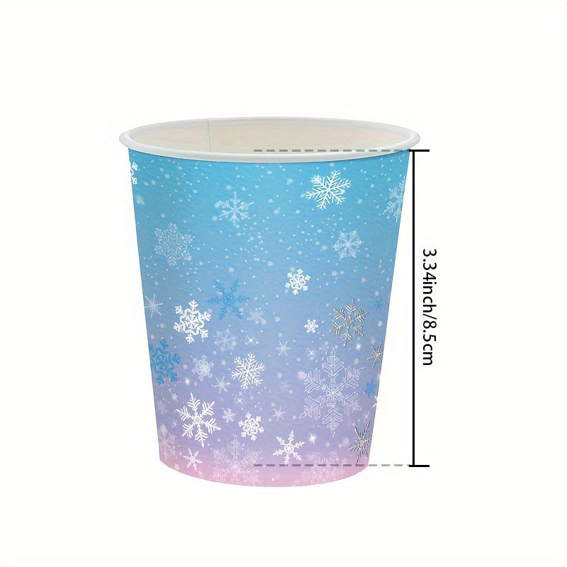 Winter Snowflake Tablecloth and Party Supplies Set
