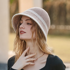 Multicolor Wool Bucket Hat Unisex Valentines Gift